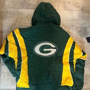 STARTER Green and Yellow Hooded Jacket